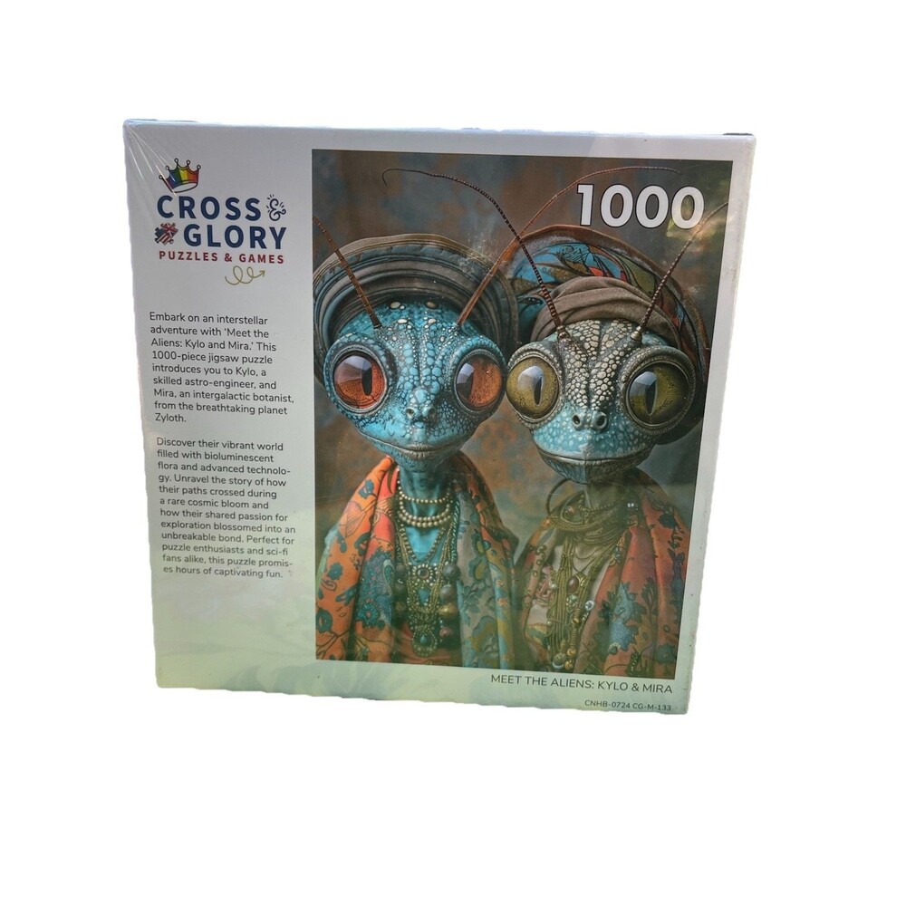 Jigsaw Puzzle 1000 Meet the Aliens: Kylo & Mira" CROSS & GLORY Poster NEW